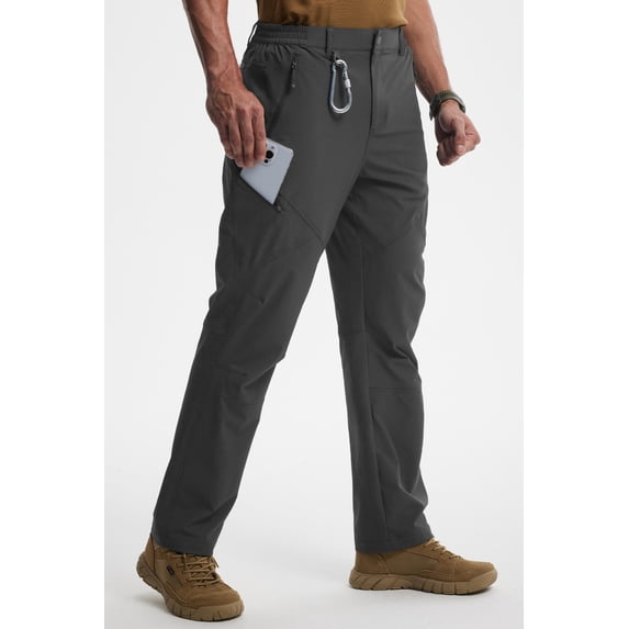 MASKERT Mens Hiking Pants Lightweight Cargo Pants Quick Dry Water Resistant Stretchy Straight Leg Travel Pant