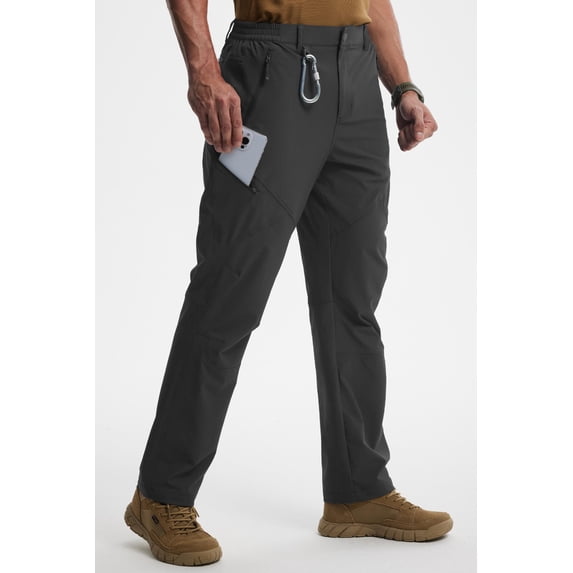 MASKERT Mens Hiking Pants Lightweight Cargo Pants Quick Dry Water Resistant Stretchy Straight Leg Travel Pant