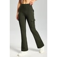 thumbnail image 1 of MASKERT Women's Fleece Lined Flare Pants, High Waisted Stretch Casual Pants, Water Resistant Warm Pants with 4 Pockets for Outdoor Travel and Daily Wear, 1 of 9