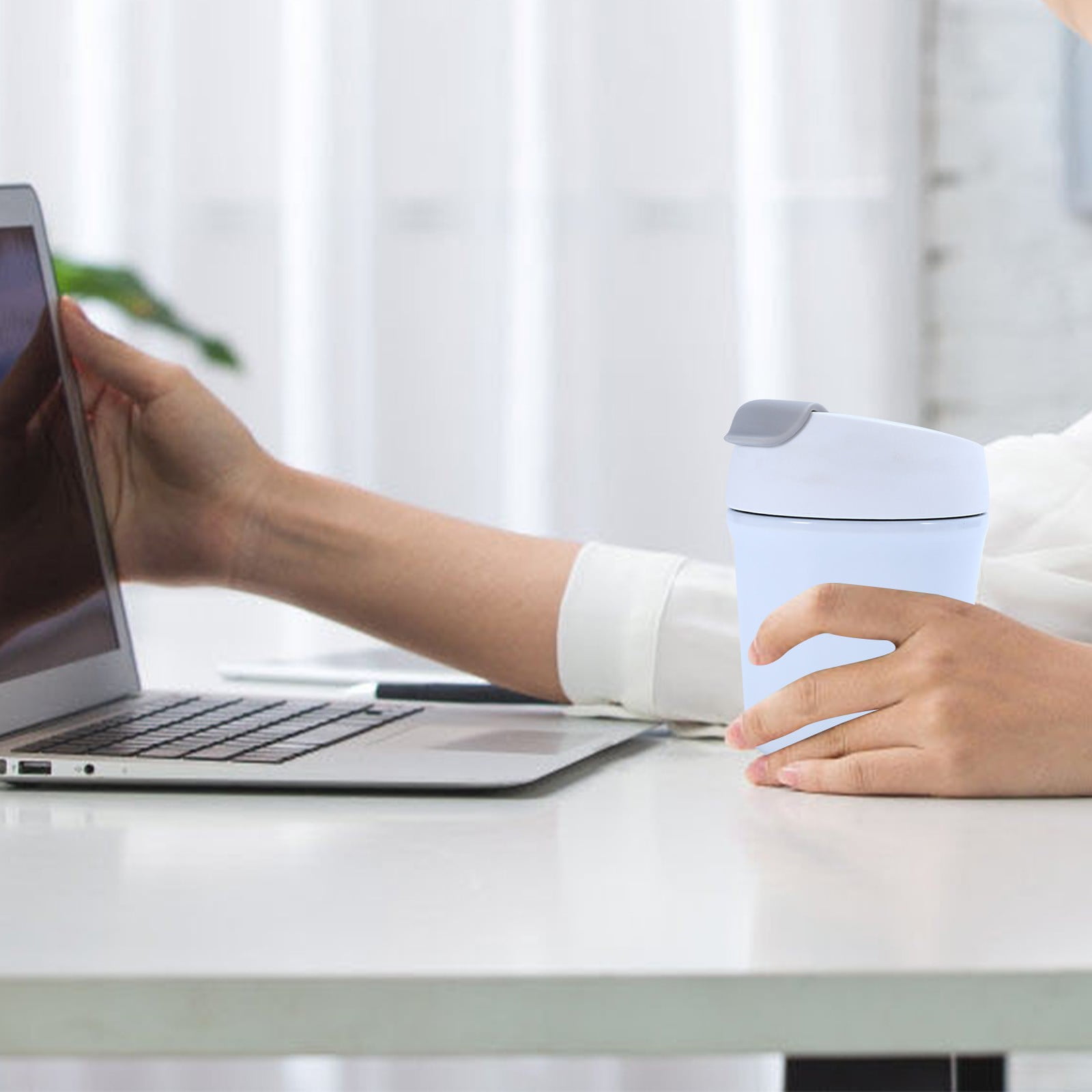 MASLVO Glass Water Bottles Castor Oil Organic Cold Pressed Unrefined