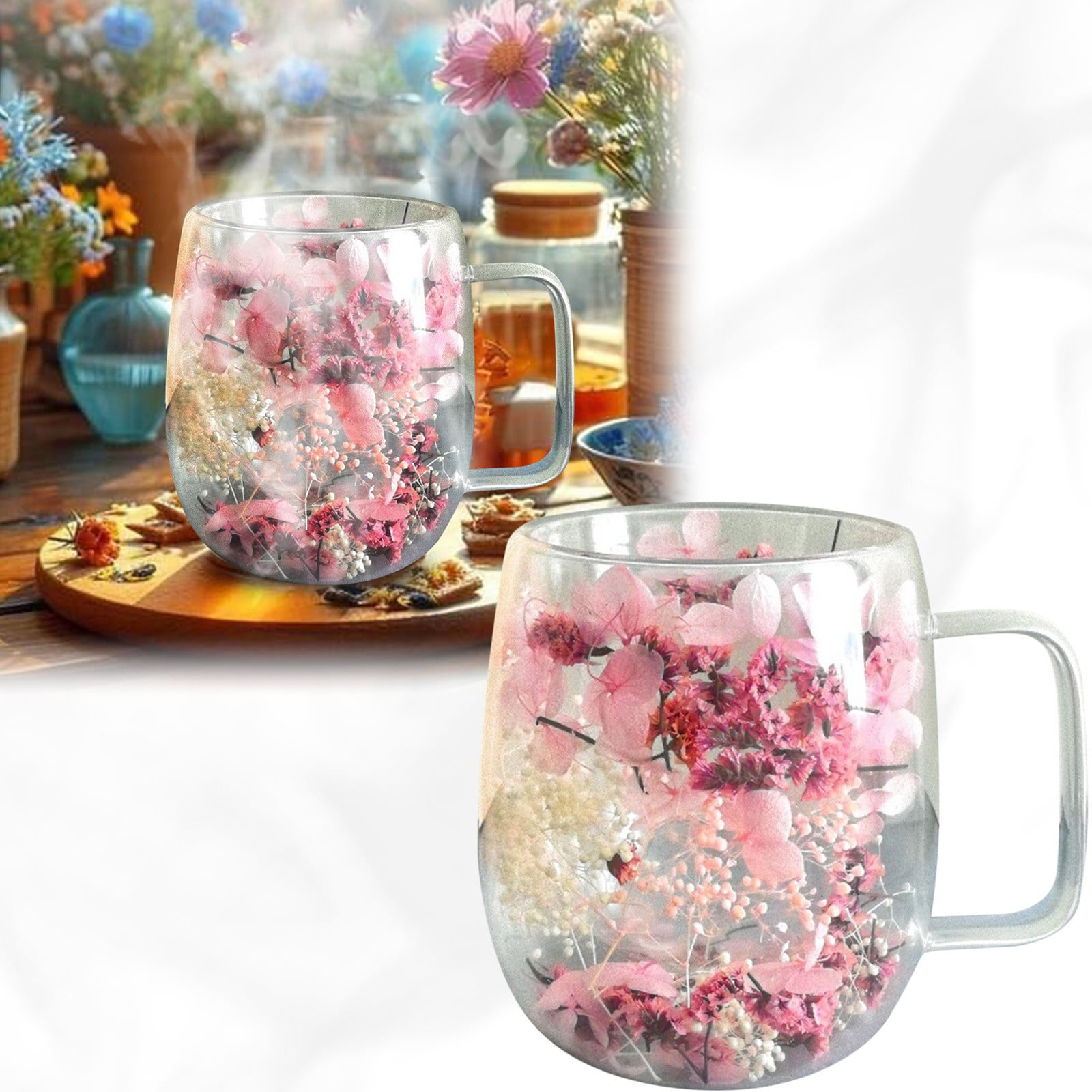 MASLVO Glass Water Bottles Castor Oil Organic Cold Pressed Unrefined