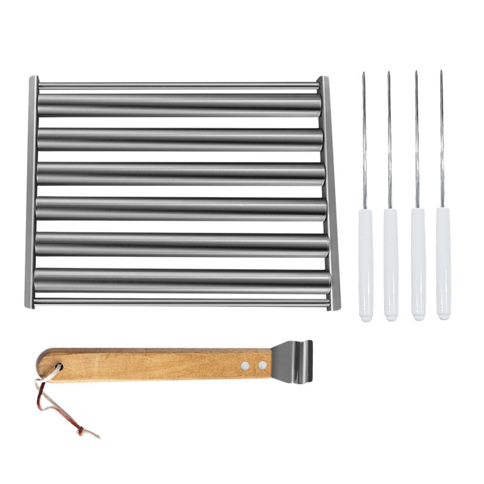 MASLVO Grill Bbq Grill Charcoal Grills Clearance Sale Rolling Sausage