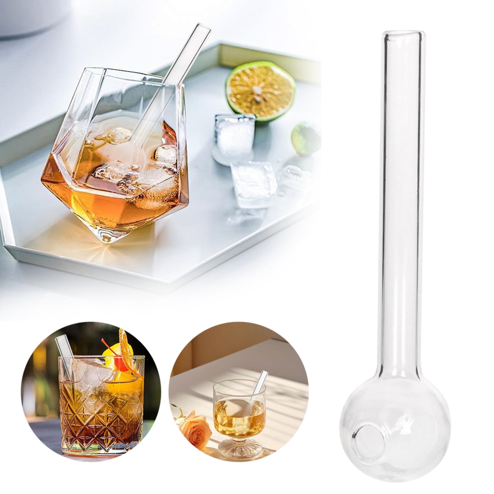 MASLVO Straws Straws Disposable Plastic Straws Clearance Sale Glass