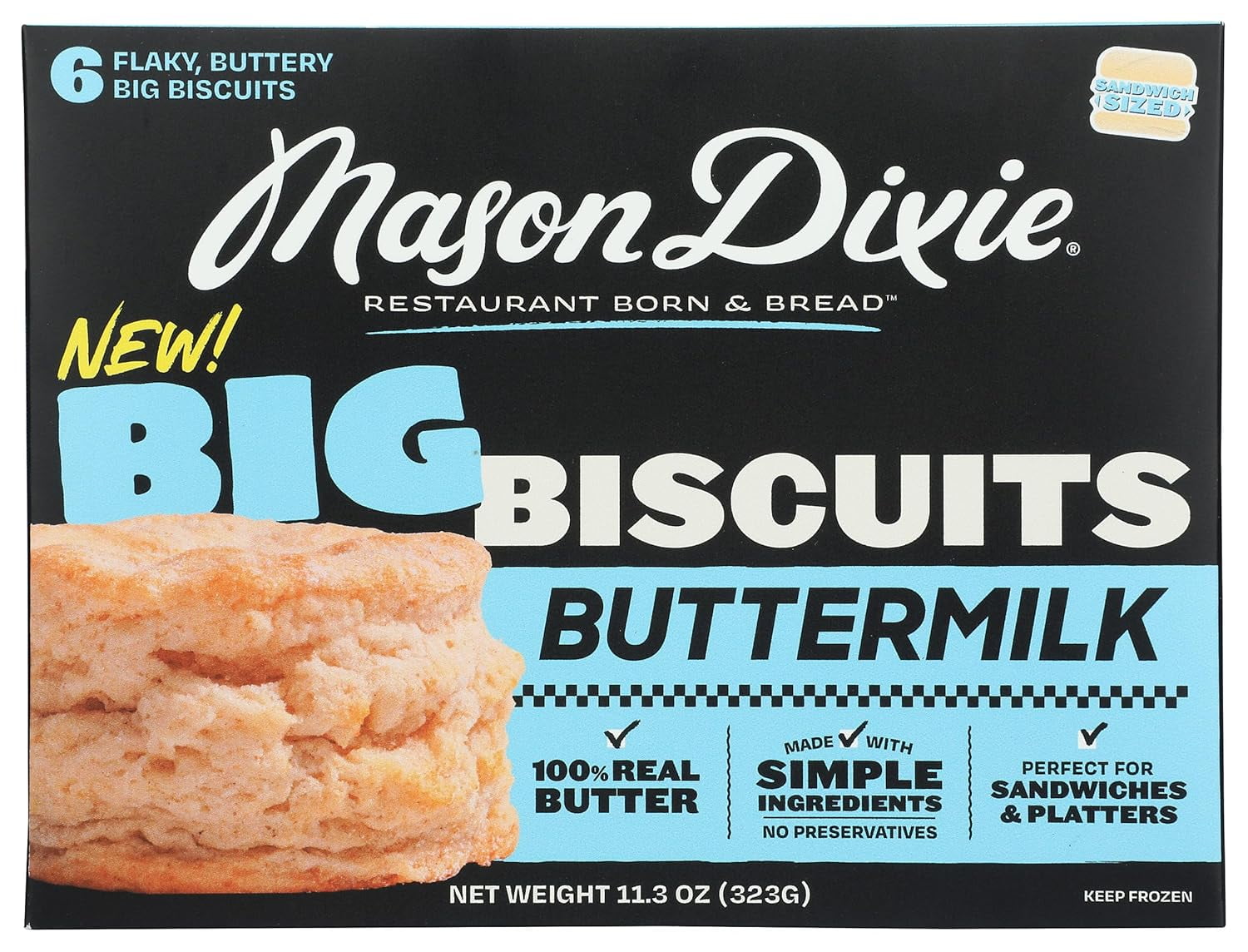 MASON DIXIE BISCUIT CO Big Buttermilk Biscuits, 11.4 OZ