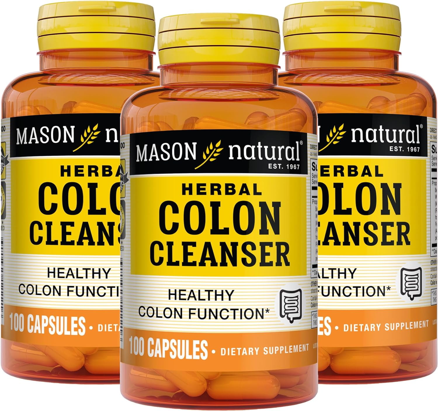 MASON NATURAL Colon Herbal Cleanser, Dietary Supplement Supports