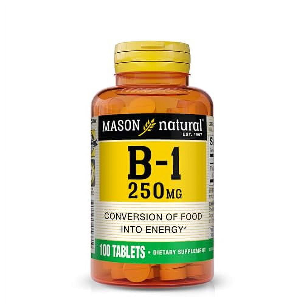 MASON NATURAL, Vitamin B1 Thiamine Tablets, 250 Mg, 100Count Bottle