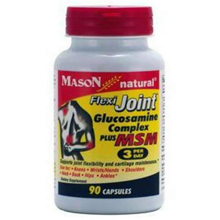 MASON VITAMINS GQ126390 Glucosamine Flexi Joint Complex Plus MSM 3 per day Capsules, 90 Count