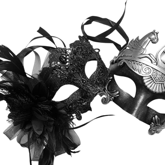 MASQ Brocade Lace Masquerade Ball Mask Pair Burlesque Mardi Gras Birthday Prom Wedding Party