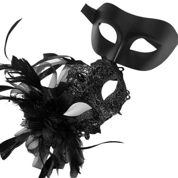 MASQ Brocade Lace Masquerade Ball Mask Pair Burlesque Mardi Gras Birthday Prom Wedding Party