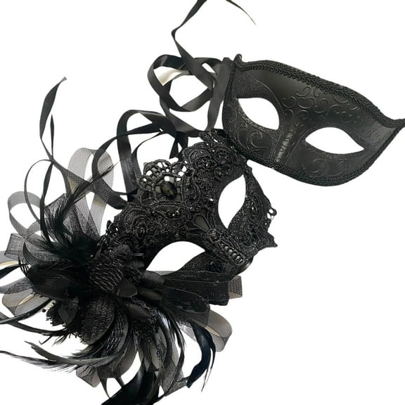 MASQ Brocade Lace Masquerade Ball Mask Pair Burlesque Mardi Gras Birthday Prom Wedding Party