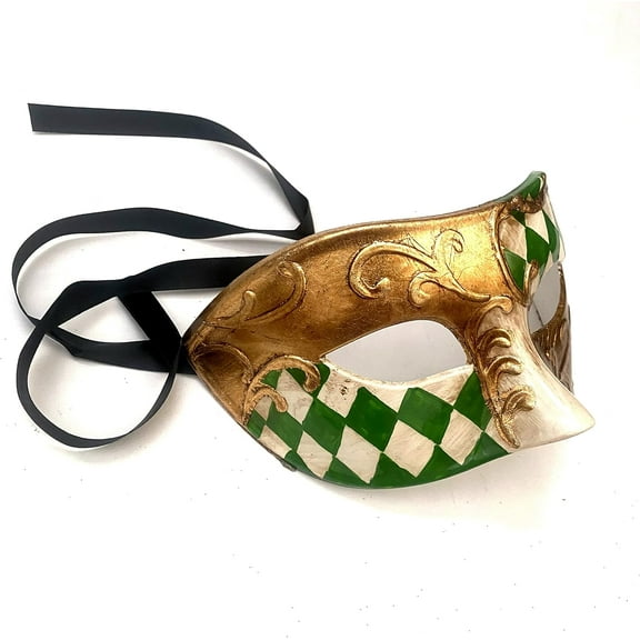 MASQ Mens Masquerade Mask Venetian Handmade Handpaint Eye Mask Dress up Birthday Cosplay Party Wear