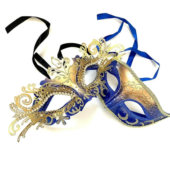 MASQSTUDIO Couple Masquerade Rhinestone Mask Pair Cosplay Mardi Gras Prom Dance Birthday Dance Party Wear