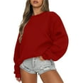 thumbnail image 1 of MASRIN Fall Sweatshirts For Women Plus Size, Women鈥檚 Crewneck Sweatshirt Fall 2024 Trendy Hoodless Hoodies Casual Loose Fit Long Sleeve Pullover Tops Fall Tops For Women 2024 Trendy Plus, 1 of 6
