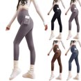 thumbnail image 1 of MASRIN Leggings with Pockets for Women Soft Over The Belly Stretch Maternity Yoga Pants Solid Color Casual High Waisted Tights Brown XL, 1 of 8