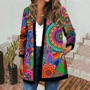 MASRIN Womens Buffalo Plaid Flannel Shirts Jackets 2024 Fall Long Sleeve Button Down Shacket Coats Lightweight Oversized Tops