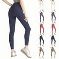 thumbnail image 1 of MASRIN Womens Elastic High Waisted Leggings Solid Color Butt Lifting Yoga Pants Full Length Athletic Tights White XL, 1 of 4