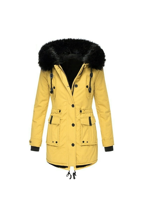 Womens Pea Coat Womens Fuzzy Fluffy Jackets Coats Winter Warm Full Zip Up Hoodie Outwear with Pockets Plus Size Casual Sherpa Sweater Faux Fur Jacket Women