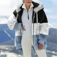 thumbnail image 1 of MASRIN Zip Up Hoodie Women,Womens Zip Up Coats Winter Warm Teddy Bear Jacket Solid Color Sherpa Lined Thick Coat Outdoor Outwear with Pockets,Womens Jackets, 1 of 6