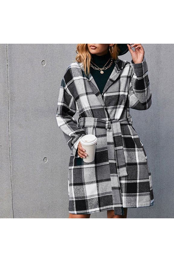 fall plaid cardigans for women, Long Shacket Jackets for Women Flannel Plaid Long Sleeve Shirts Coats Trendy Casual Button Down Shackets Outwear plaid cardigans for women