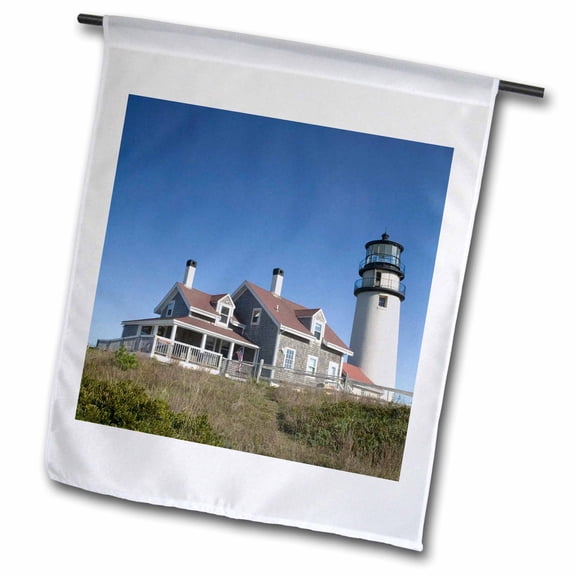 3dRose, MASSACHUSETTS, Cape Cod Light, Lighthouse - US22 WBI0504 - Walter Bibikow, 12 x 18 inch Garden Flag