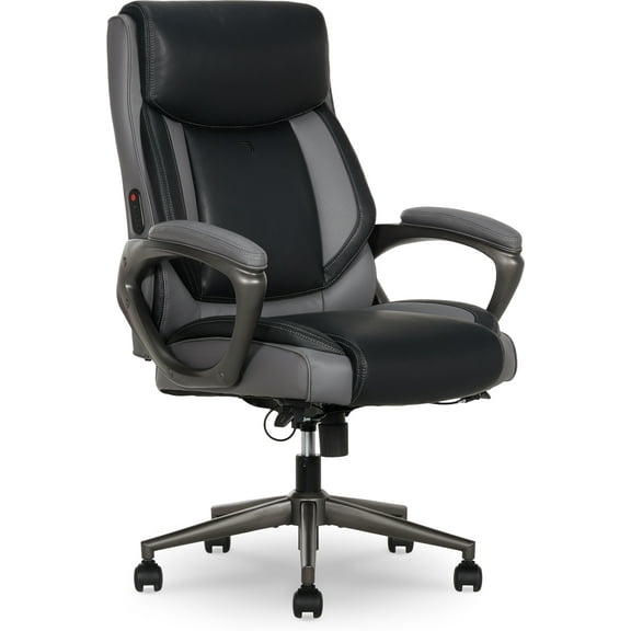 Sharper Image S-140 Massage and Heat Office Chair, Black/Gray