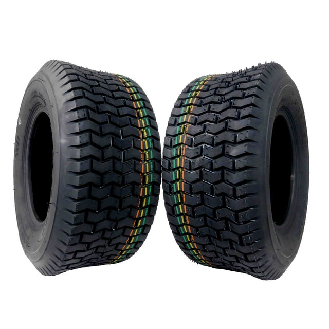 MASSFX 16x6.5-8 Lawn & Garden, Lawn Mower & Tractor Tires 4 Ply with 7mm Tread Depth (2 Pack)