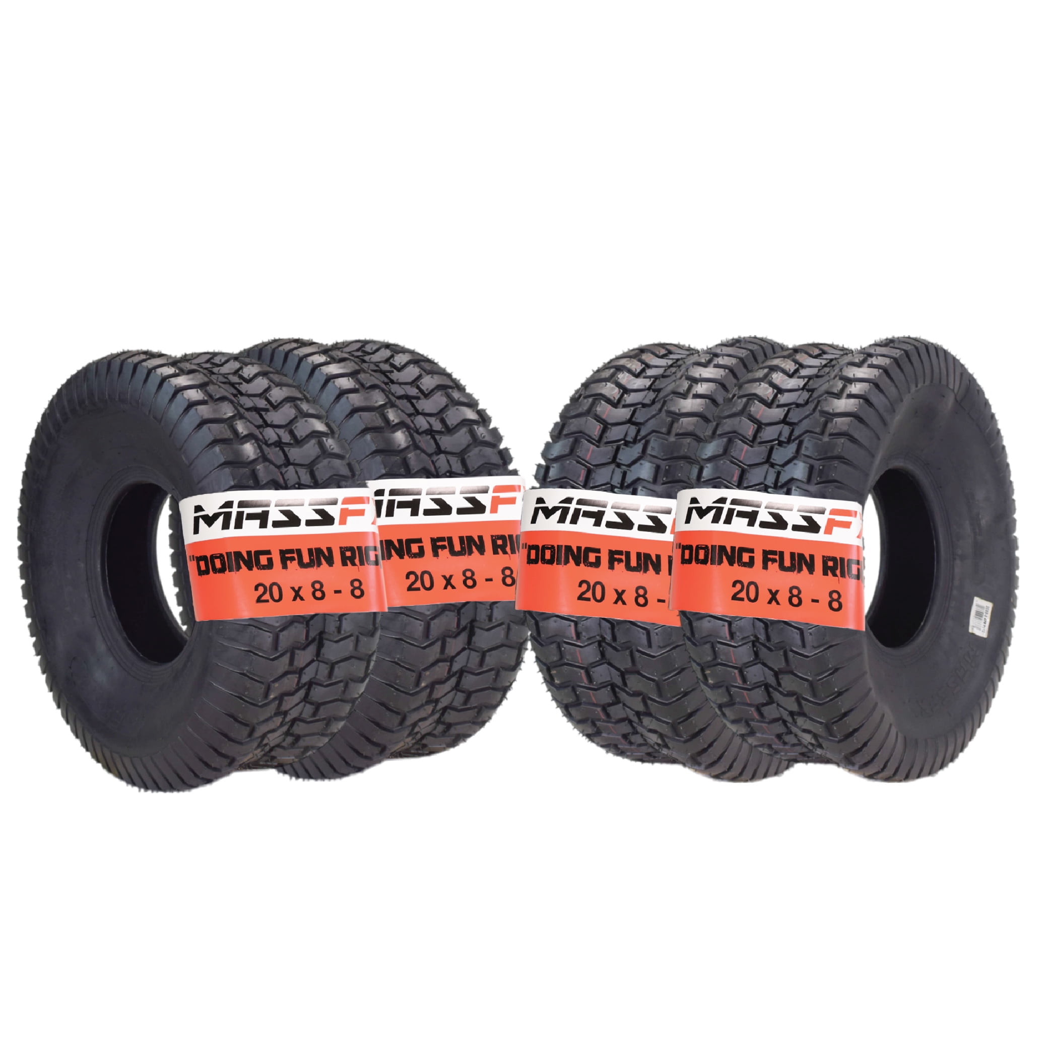 MASSFX 20x8-8 Turf Tire for golf carts and lawn mowers 4-Ply (4 Pack)