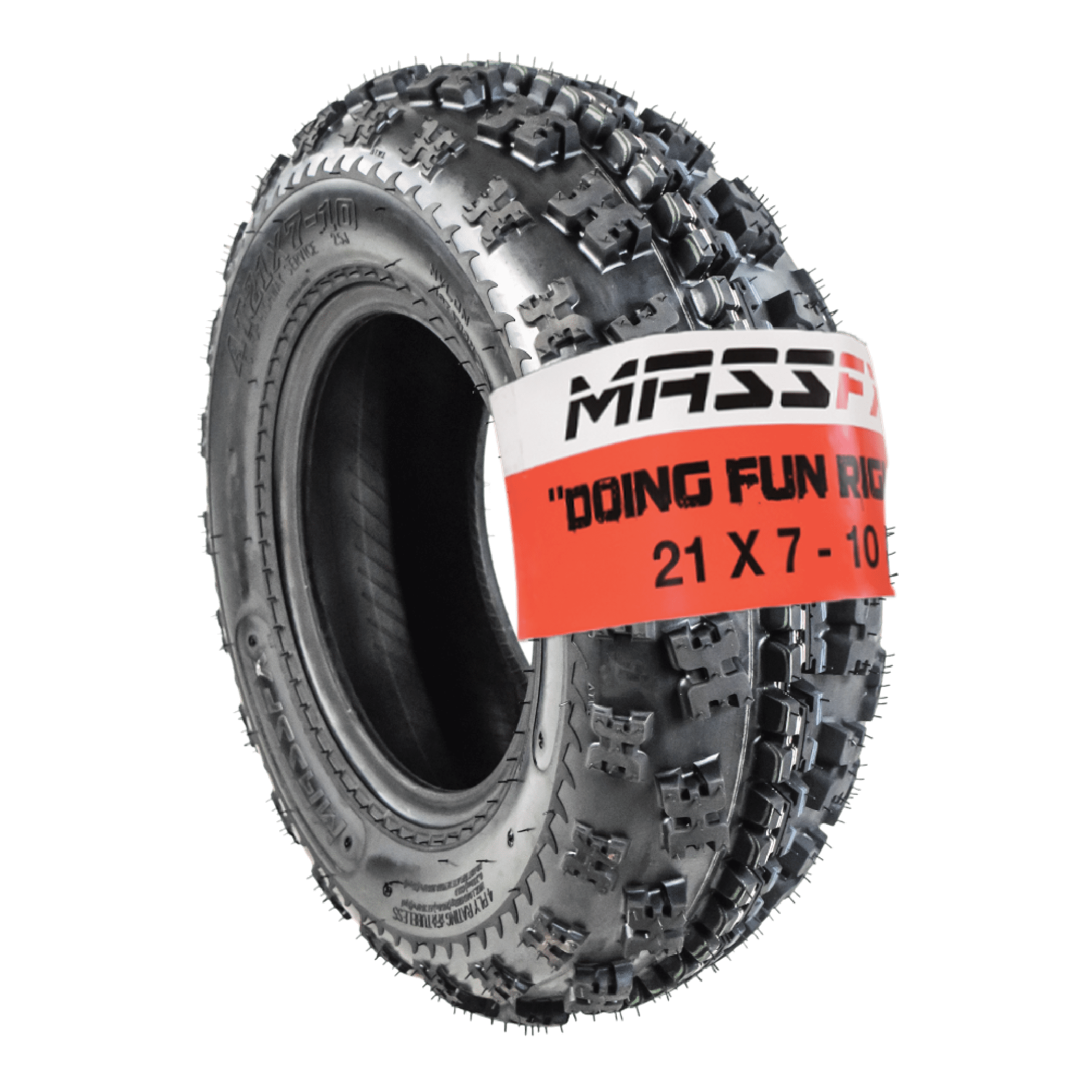 MASSFX 21x7-10 Front Tire for ATV, UTV, & SxS - 4-Ply w/ 15mm Tread ...