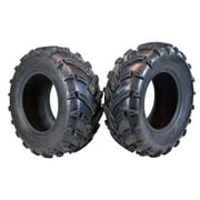 MASSFX 25x10-12 Rear Tire - Durable 6 Ply with 1/2" Direction Tread Design for ATV & UTV 25x10x12 2 Pack