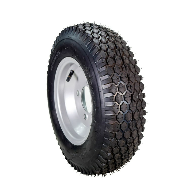 MASSFX 4.80/4.00-8 4 Ply Pre-Mounted 4x4 Bolt Tubeless Trailer Tire (Single)