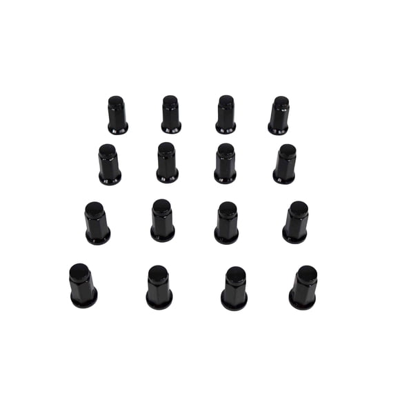 MASSFX 16-Pack Durable Black 14mm Hex Lug Nuts, 32mm Length, & 10x1.25 Thread - Heavy Duty Replacement Lug Nuts for Golf Cart Wheels, Fits Most EZGO, Club Car & Yamaha Golf Cart Wheels