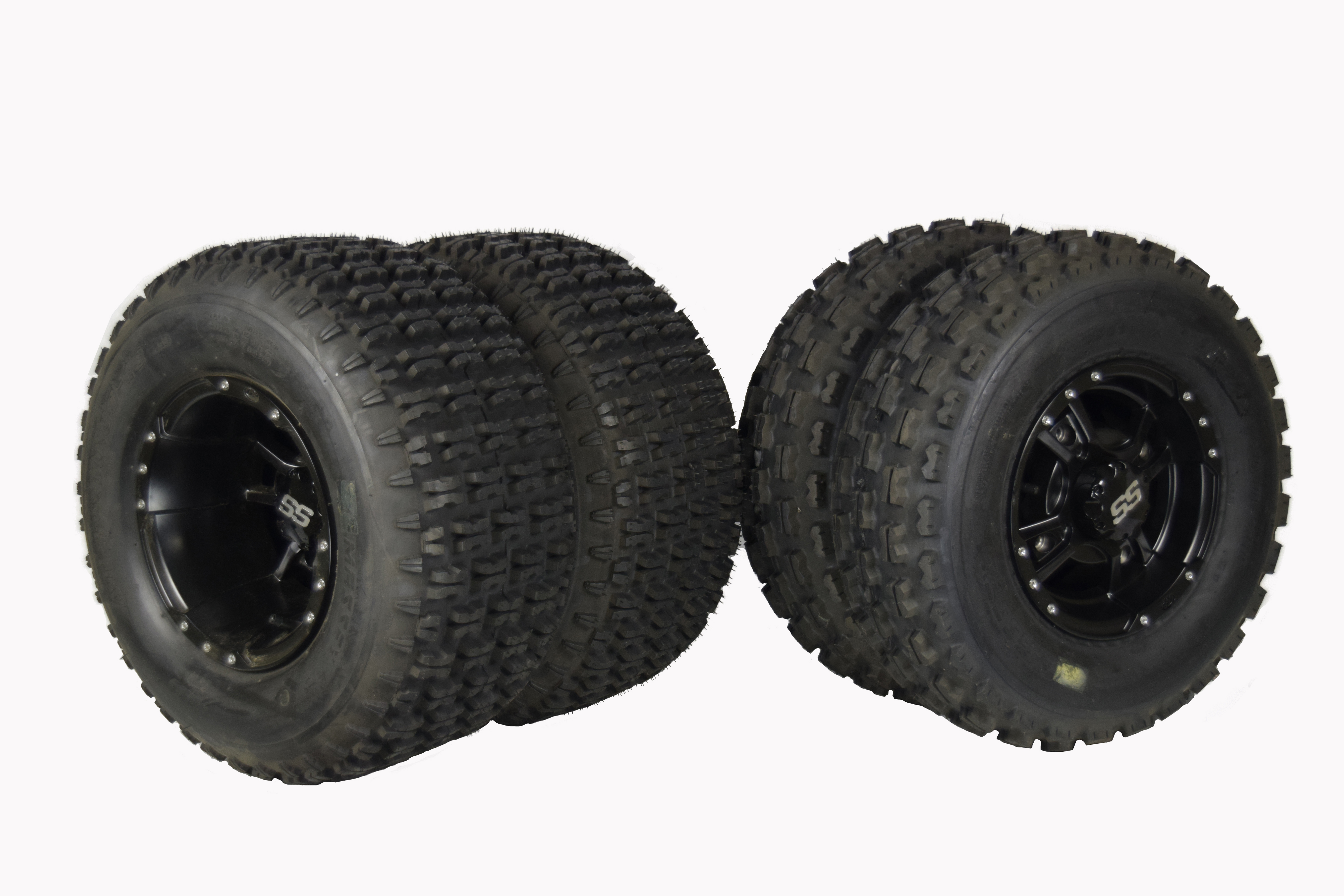 MASSFX MO 22x710 22x1010 ATV Front Rear Tire & 10" Black Wheel Kit 4/