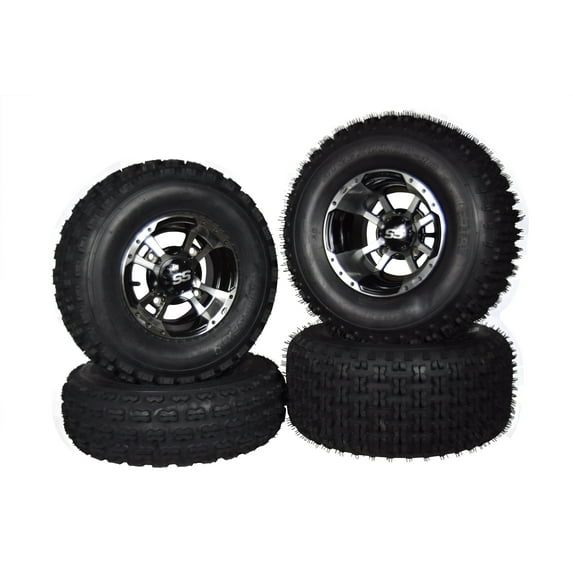 MASSFX MO 22x7-10 22x10-10 ATV Front Rear Tire & 10" Machined Wheel Kit 4/156 4/115 22x7x10 (4 Pack)