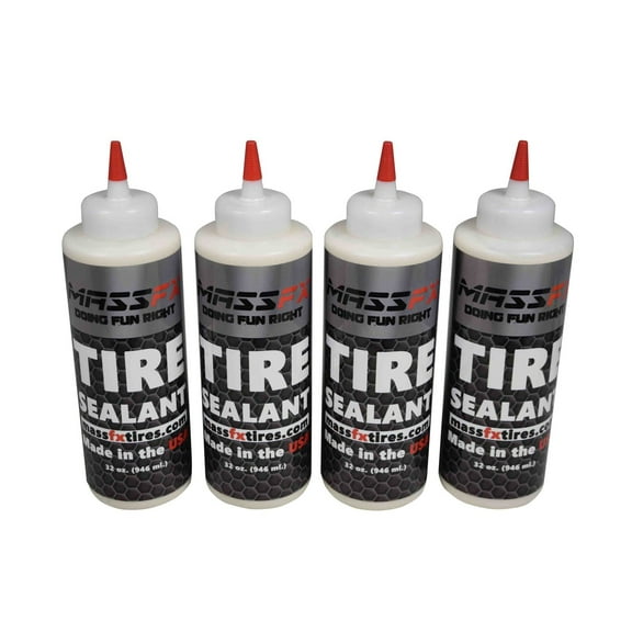MASSFX Premium Flat Tire Sealant 32 oz - Prevents & Seals - Made in USA (4 pk)