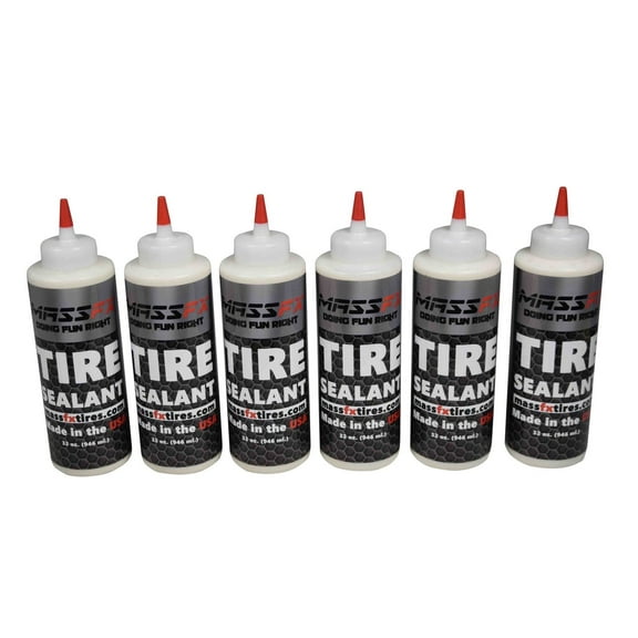 MASSFX Premium Flat Tire Sealant 32 oz - Prevents & Seals - Made in USA (6 pk)