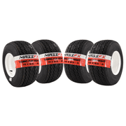 MASSFX Wheel and Tire Combo 18x8.5-8 Golf Cart Tire with White 4/4 Rim 4 PACK