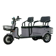Massimo MGC 800W 3-Seat (Scooter) with Front and Back Storage Golf Cart - Gray