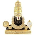 thumbnail image 1 of MASSIVE MART Lord Venkateshwara Black-White Gold Plated With Stone Finish Lord Venkateshwara Statue Tirupati Balaji Idol for Car Dashboard Gift Temple Pooja Spiritual, 1 of 1