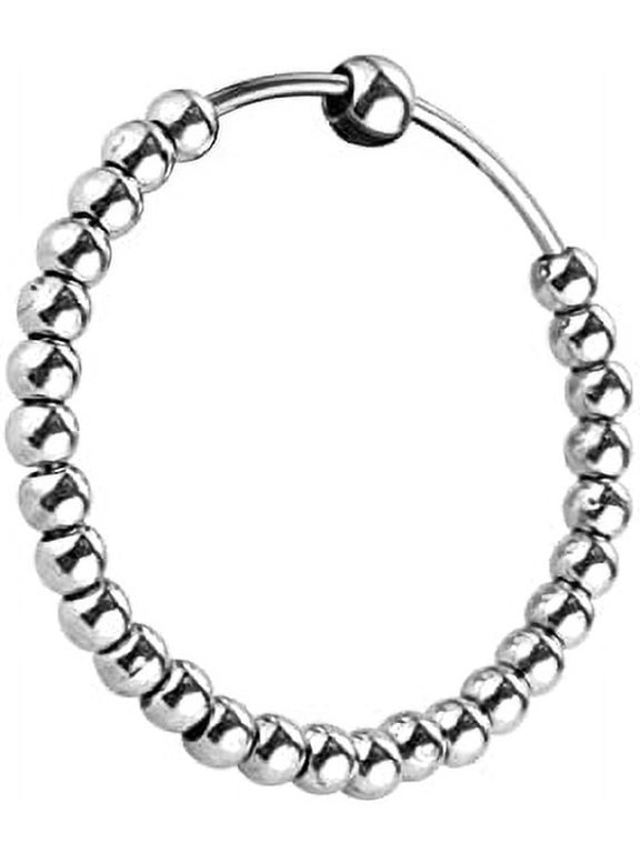 Sikh Religious Simran Beads Kada For Men & Women Silver (2-8)