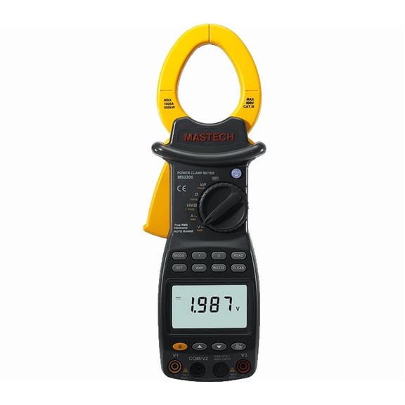 MASTECH MS2205 Power meter Wattmeter 3-Phase professional High Sensitivity Clamp Meter Power Factor Correction USB True-RMS 4 Wire Tester(MS2205)