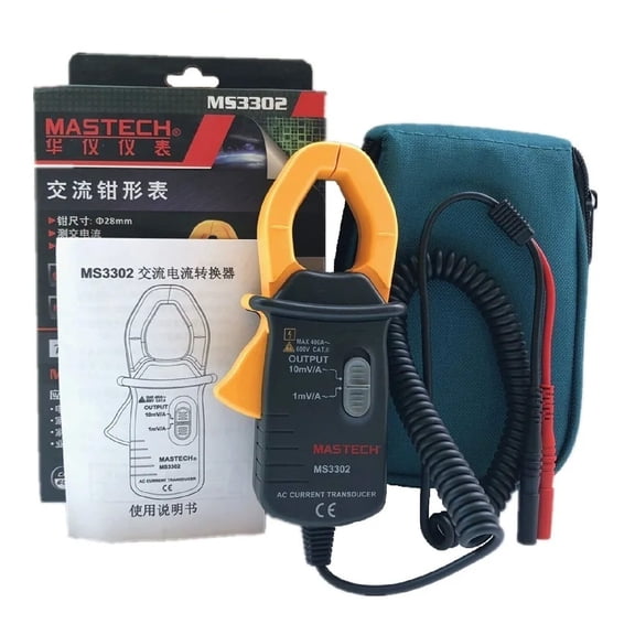 MASTECH MS3302 Clamp Meter Transducer True RMS Digital Multimeter AC Current 0.1A - 400A Clamp Converter(MS3302)