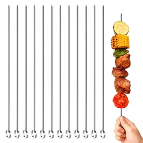 Master Cook BBQ Skewers, 12 inch Stainless Steel Barbecue Skewers Kabob Skewer for Grilling Stick, 12 Pcs