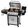 thumbnail image 1 of MASTER COOK 4+1 Burners Propane Gas Grill, 52,000 BTU Four-Burn Cabinet BBQ Grill with Side Stove, 518 Sqin Cooking Area, Stainless Steel, 1 of 8