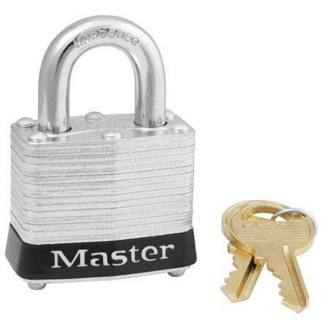 MASTER LOCK 3KAS12BLK Lockout Padlock,KA,Black,1-1/4"H,PK12
