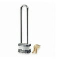 thumbnail image 1 of Padlock, Keyed Alike, Long Shackle, Rectangular Steel Body, Steel Shackle, 3/4 in W, 1 of 1