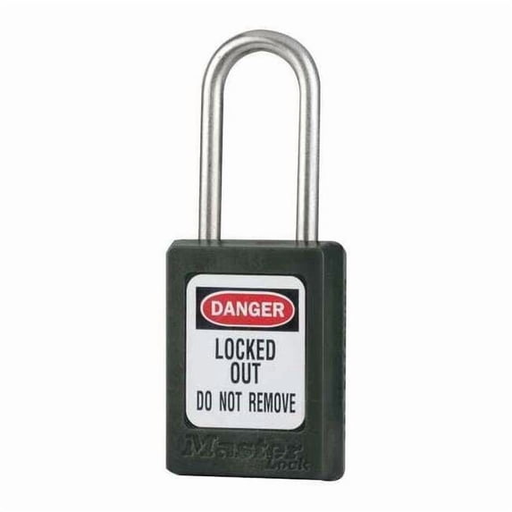 MASTER LOCK S33KAS6BLK Lockout Padlock,KA,Black,1-13/16"H,PK6