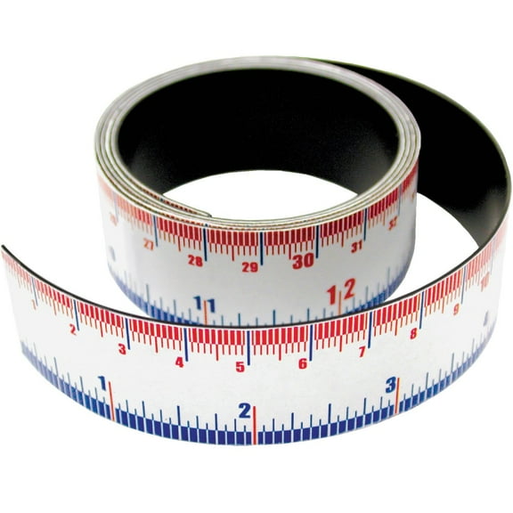 Master Magnetics Magnet Measuring Tape TV587602 - Magnetic - 1 Meter Long, Black