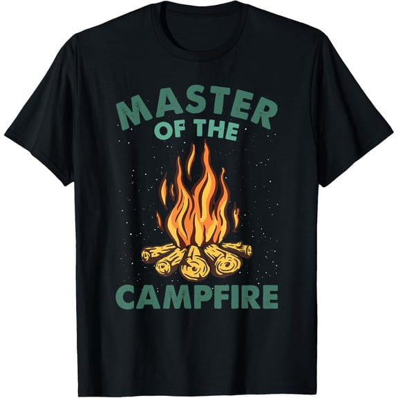 MASTER OF THE CAMPFIRE Funny Camping Hiking Nature Lover T-Shirt