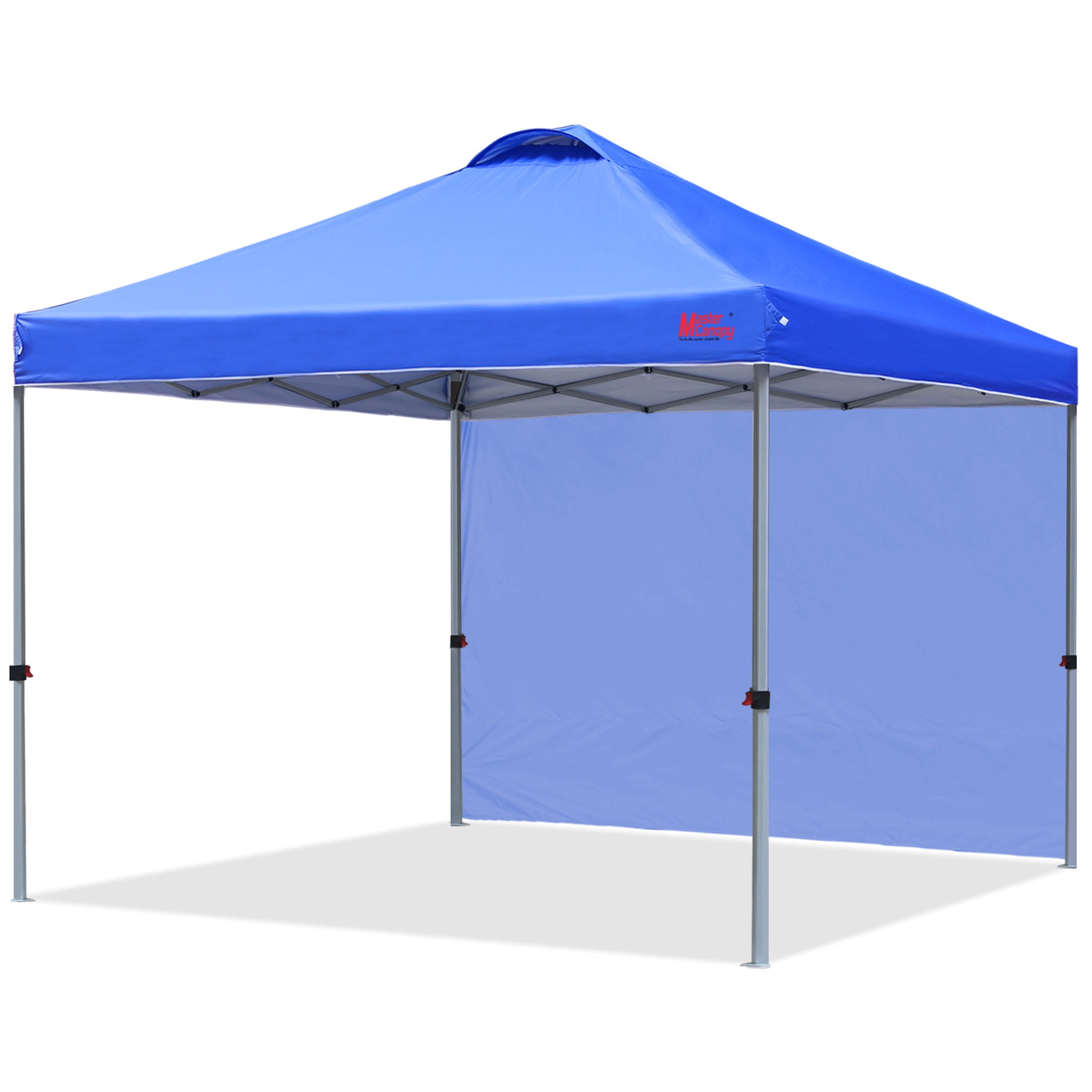 Sky Blue 10x10 Polyester Pop-Up Canopy Tent with Sidewall