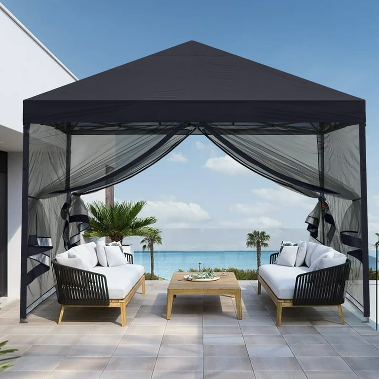 Mesh canopy tent outlet